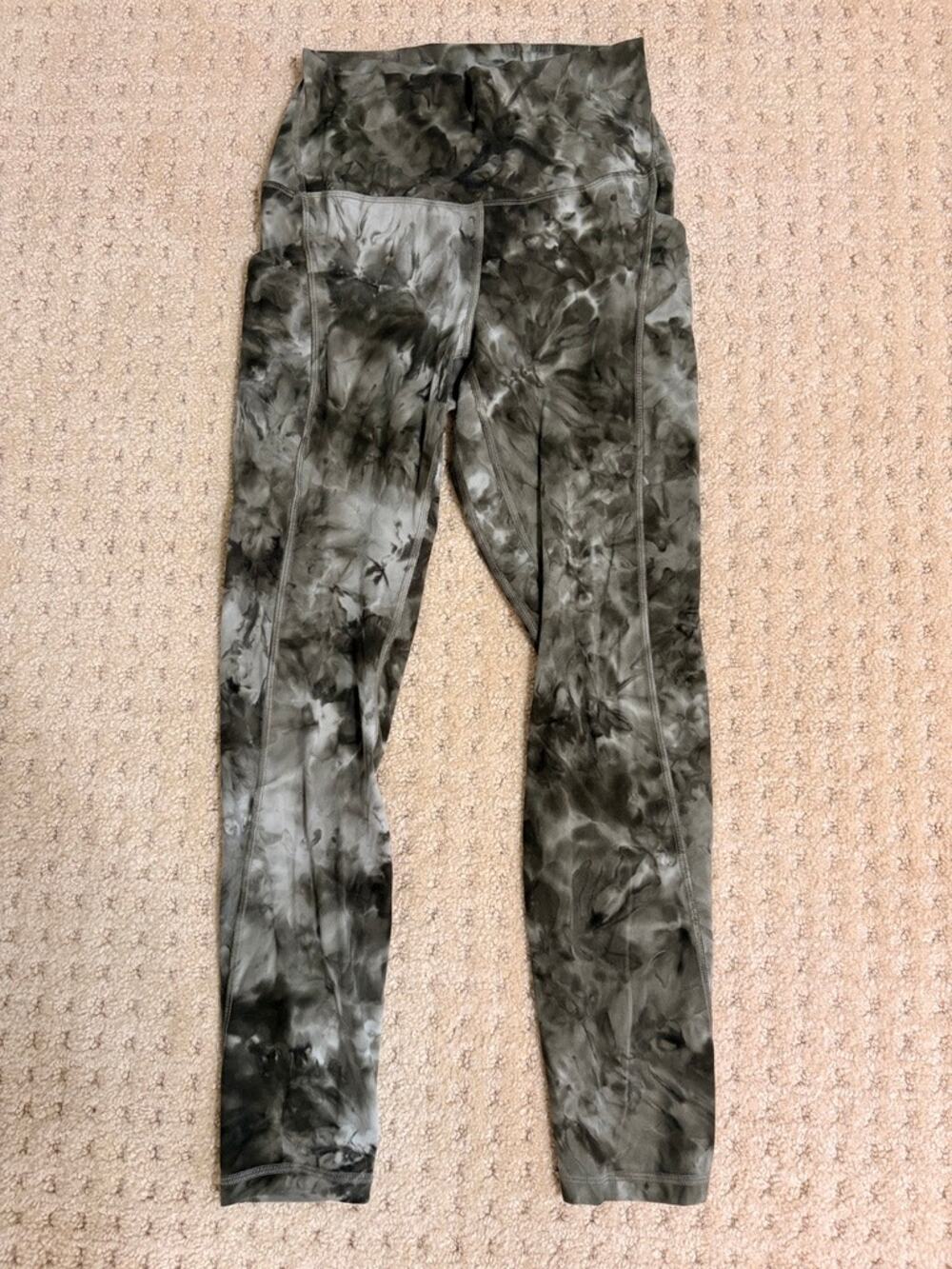 Lululemon Align High Rise Tie Dye Leggings Green Gray